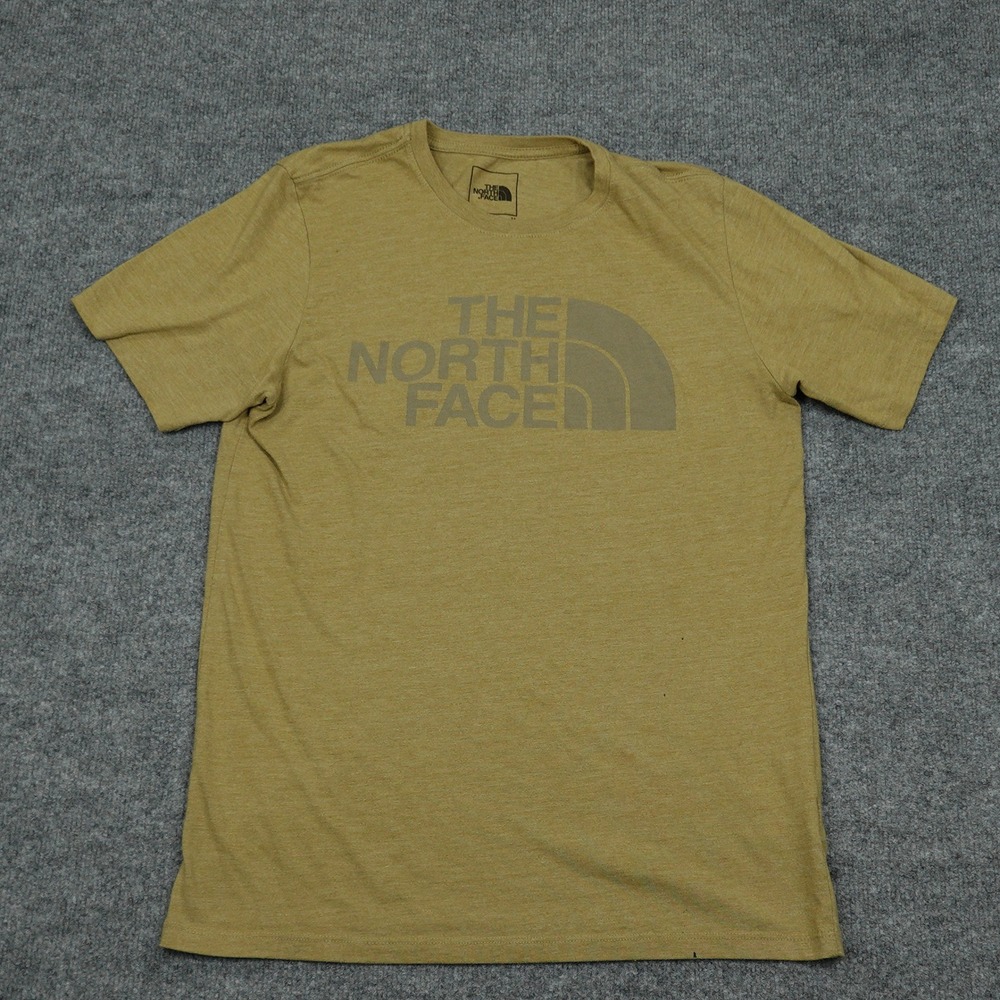 The North Face Shirt Mens Medium Yellow Heathered Graphic Tee Short Sleeve